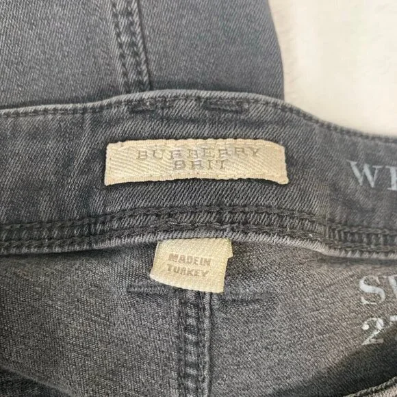 Burberry Brit Westbourne‎ black skinny stretch ankle denim jeans pants - Picture 6 of 12